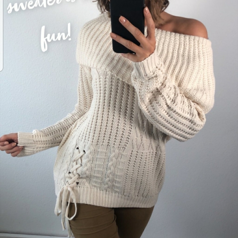 Ivory Nanamacs Knit Sweater